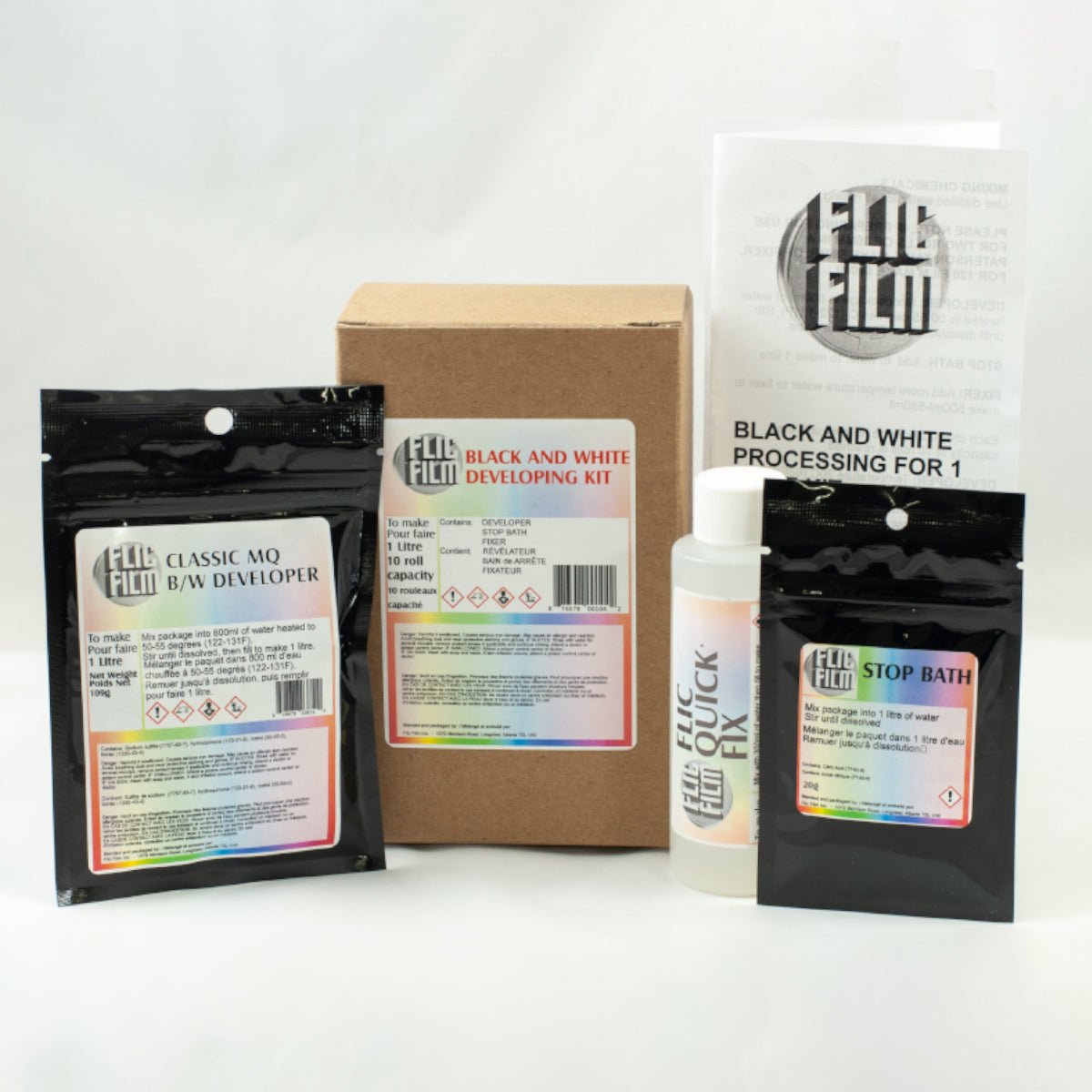 Flic film kit de développement Noir & blanc (1 litre, 10 rouleaux)